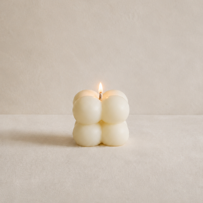 vela mini burbuja encendida