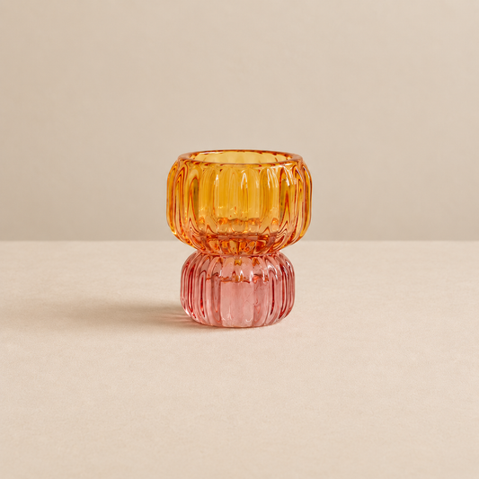 Portavelas Reversible de Cristal