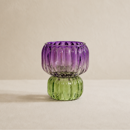 Portavelas Reversible de Cristal