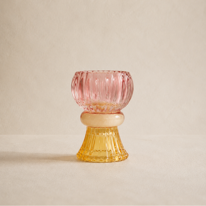 Portavelas Reversible de Cristal