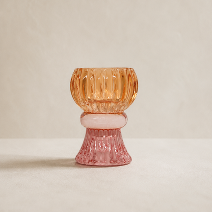 Portavelas Reversible de Cristal