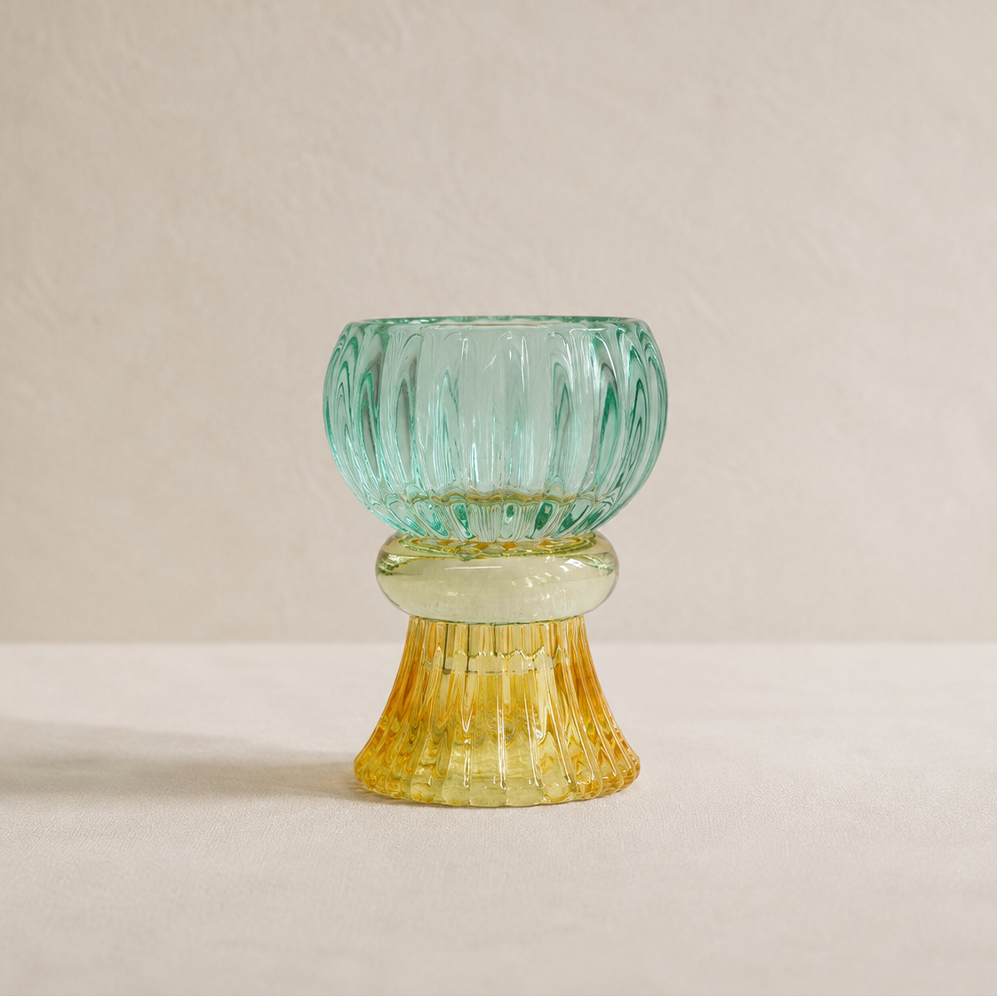 Portavelas Reversible de Cristal