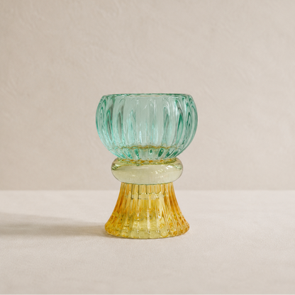 Portavelas Reversible de Cristal
