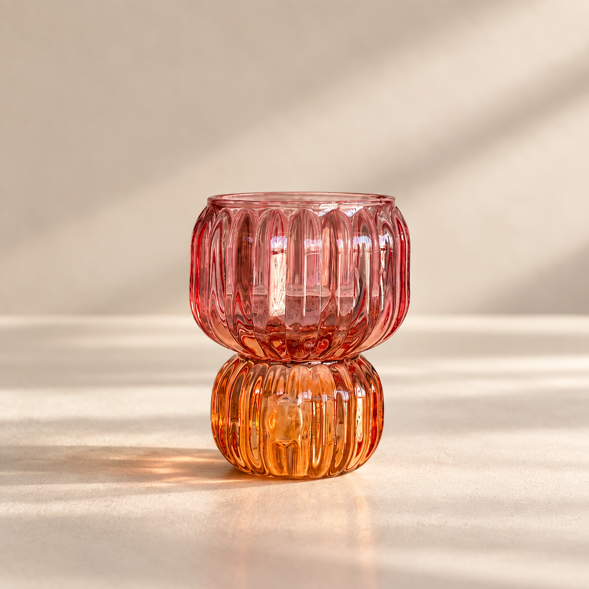 Portavelas Reversible de Cristal