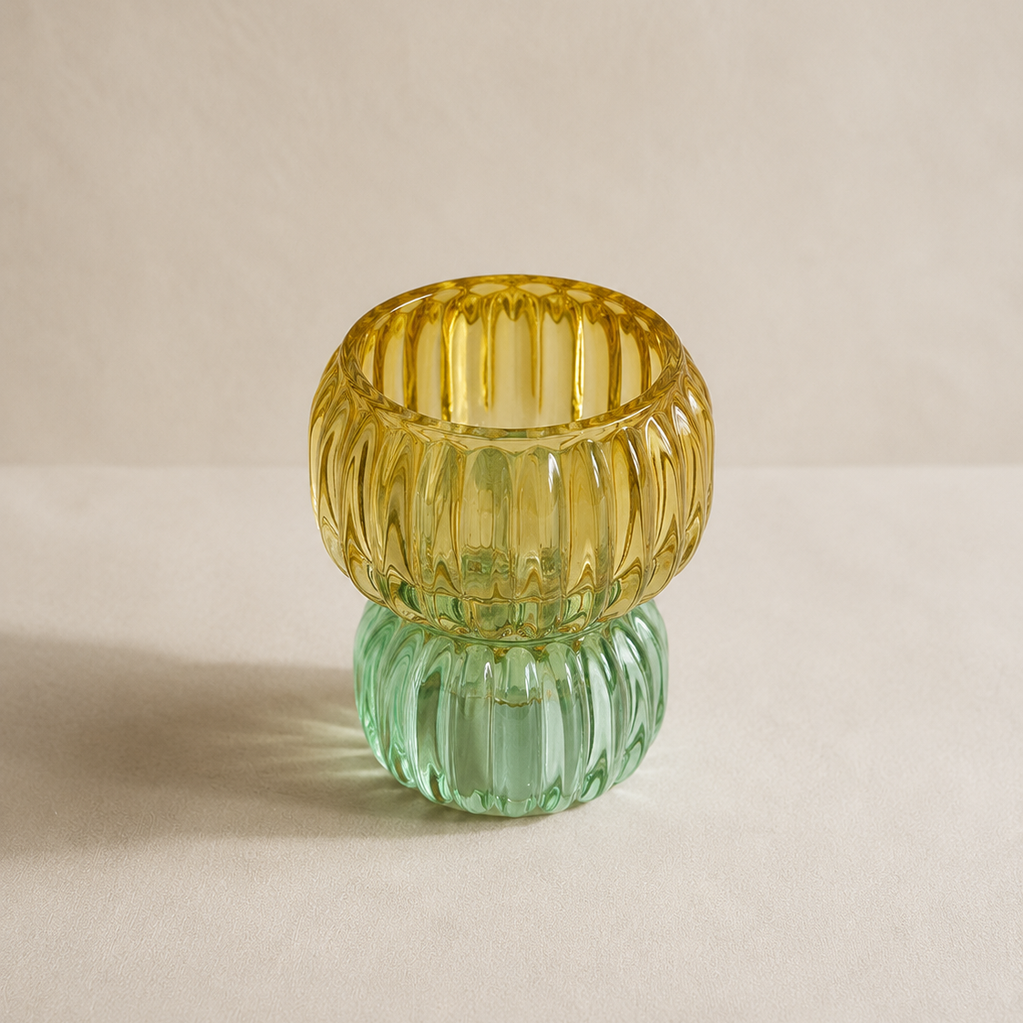 Portavelas Reversible de Cristal