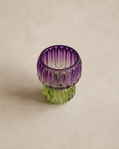 Portavelas Reversible de Cristal