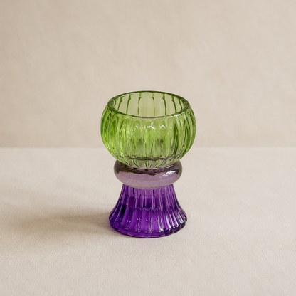 Portavelas Reversible de Cristal