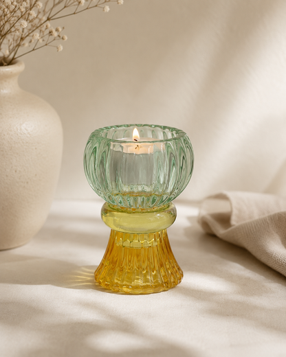 Portavelas Reversible de Cristal