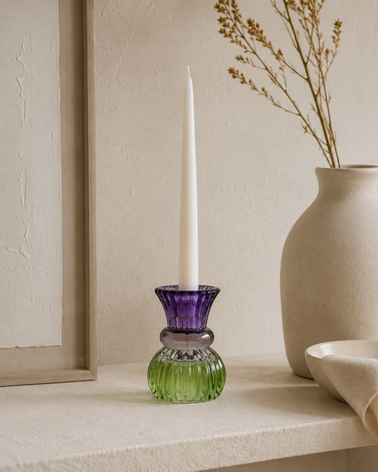 Portavelas Reversible de Cristal