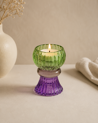 Portavelas Reversible de Cristal