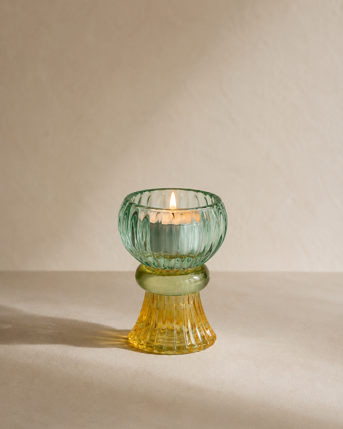 Portavelas Reversible de Cristal