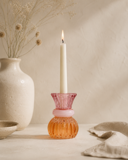 Portavelas Reversible de Cristal