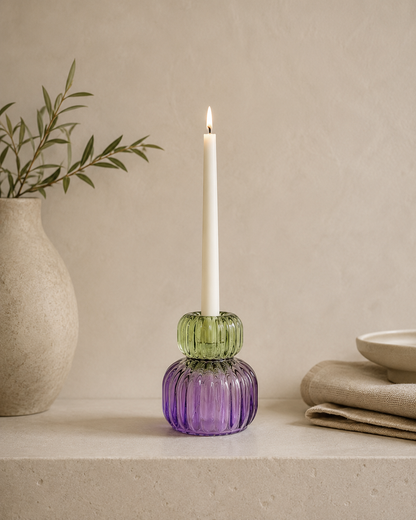 Portavelas Reversible de Cristal