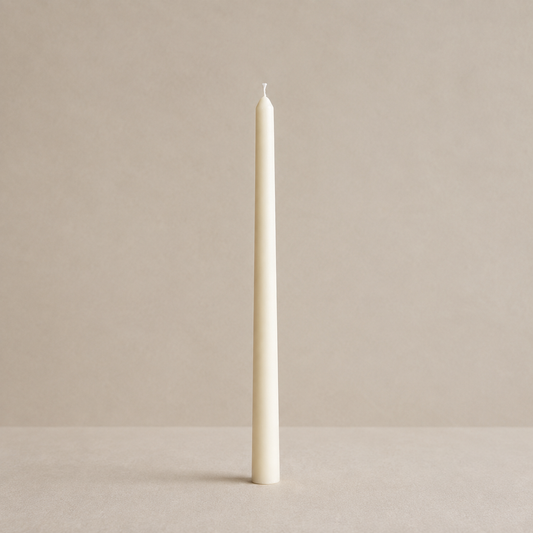 Vela decorativa larga de soja blanca de 25 cm