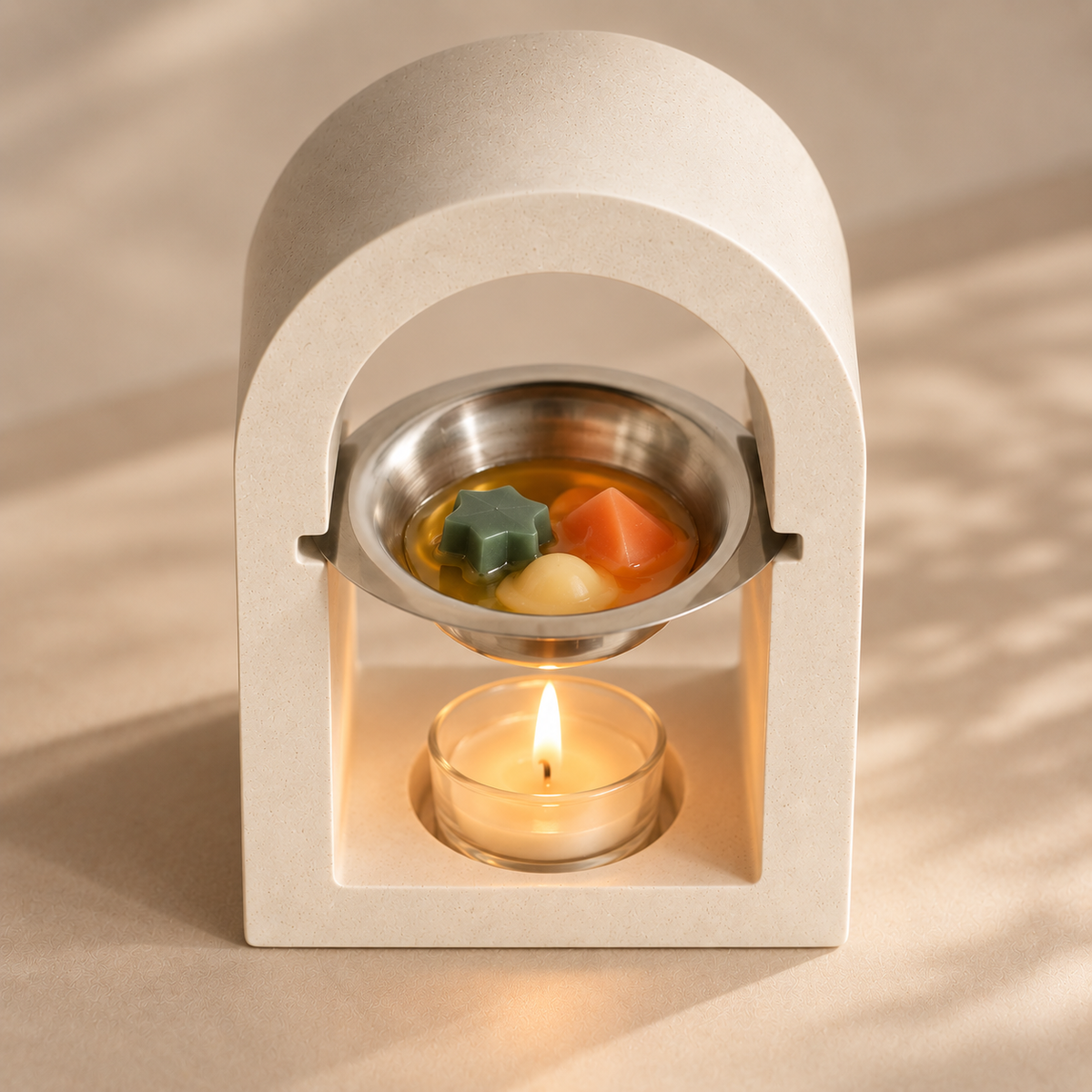 1. Wax melts Pumpkin Spice de soja en quemador artesanal